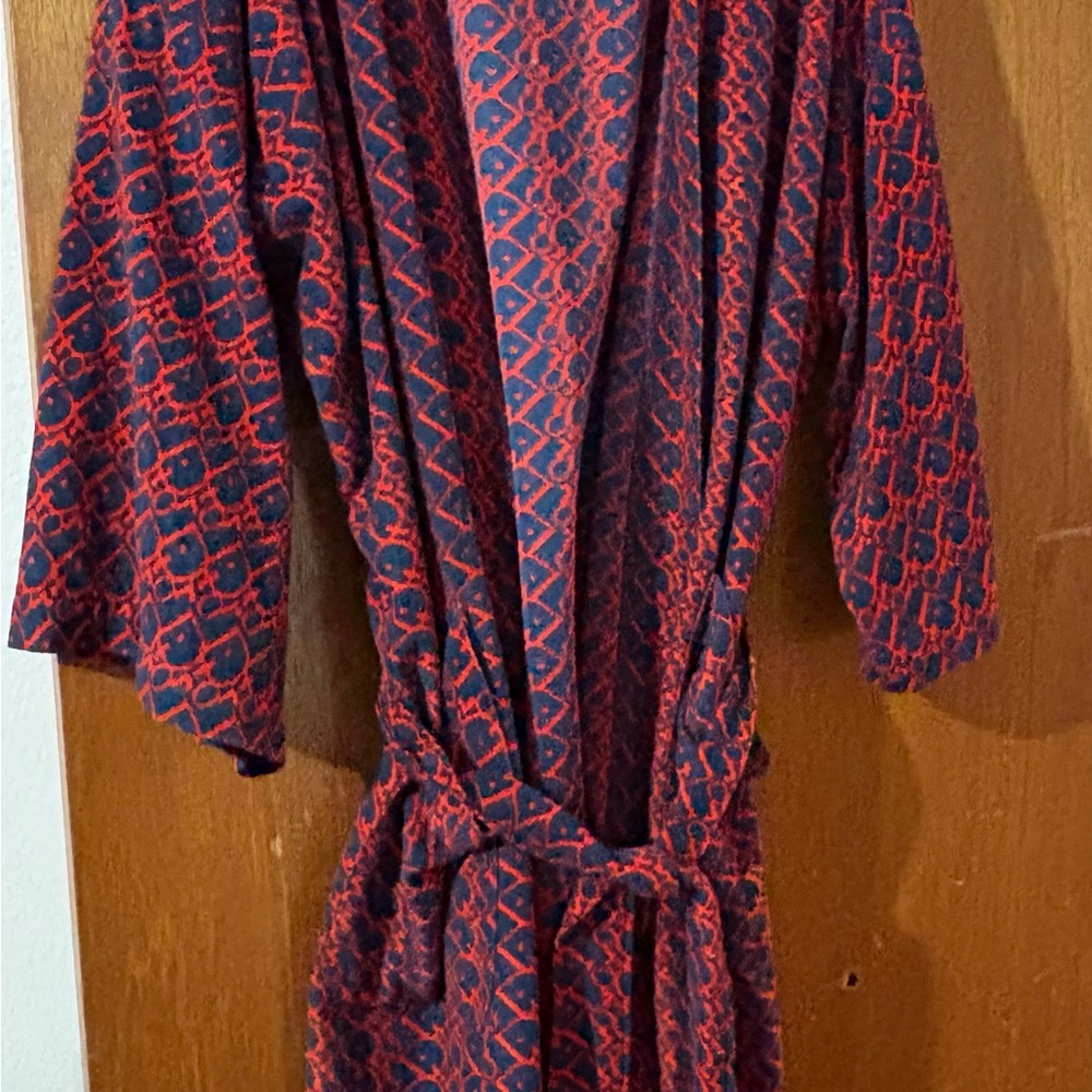 Dior Red and Blue Monogram Robe - Picture 3 of 6